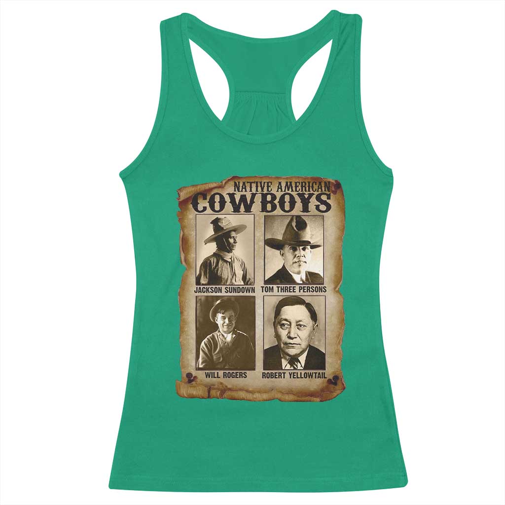 Native American Cowboy Legends Racerback Tank Top Vintage Western Rodeo - Wonder Print Shop