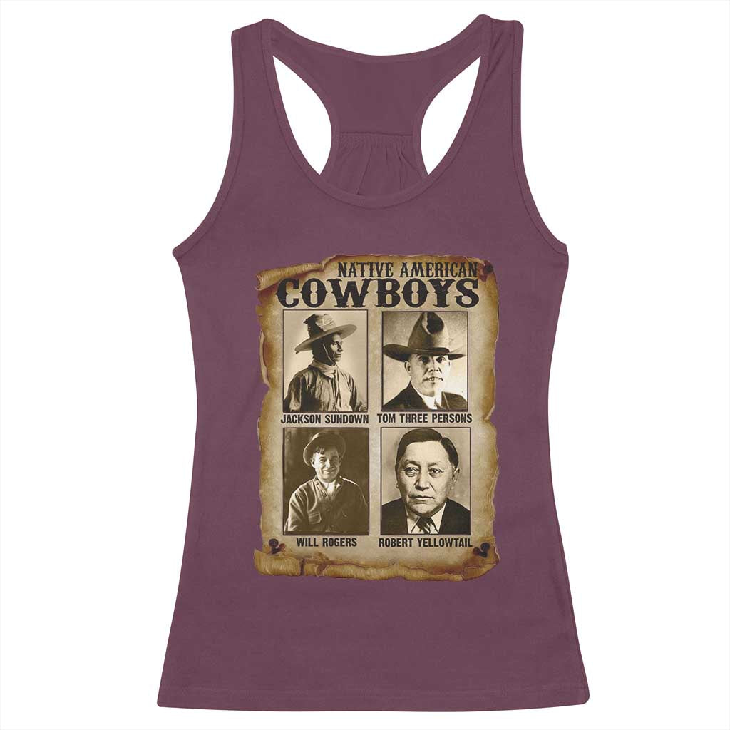 Native American Cowboy Legends Racerback Tank Top Vintage Western Rodeo - Wonder Print Shop