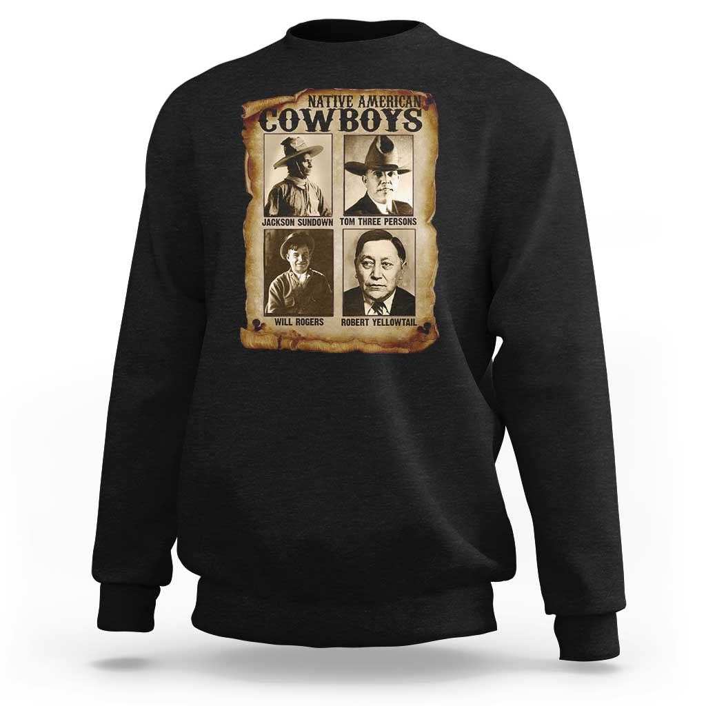 Native American Cowboy Legends Sweatshirt Vintage Western Rodeo - Wonder Print Shop