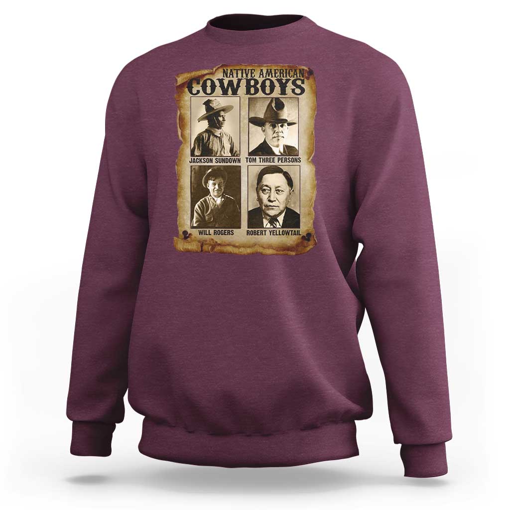 Native American Cowboy Legends Sweatshirt Vintage Western Rodeo - Wonder Print Shop