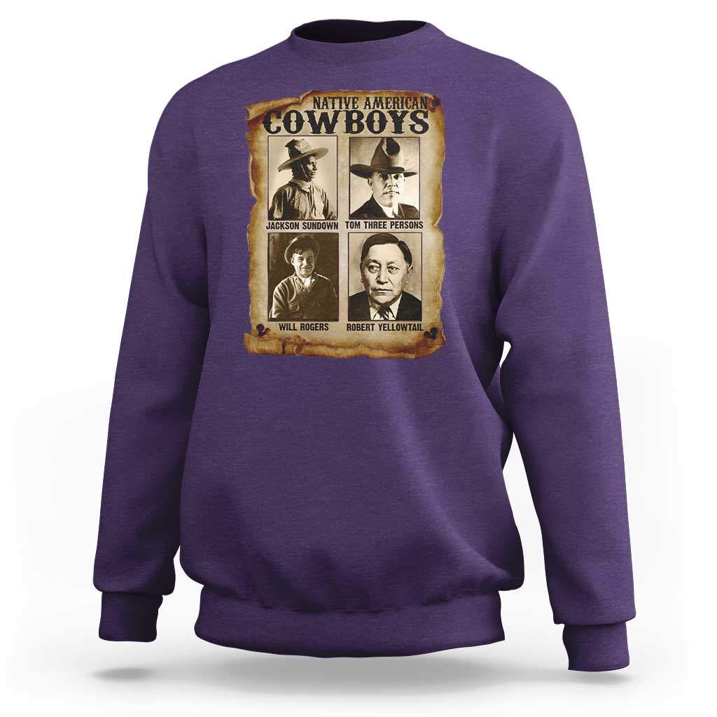 Native American Cowboy Legends Sweatshirt Vintage Western Rodeo - Wonder Print Shop