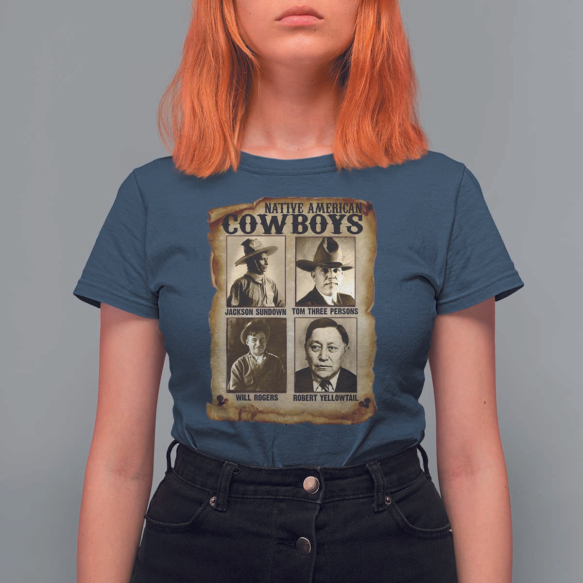 Native American Cowboy Legends T Shirt For Women Vintage Western Rodeo - Wonder Print Shop