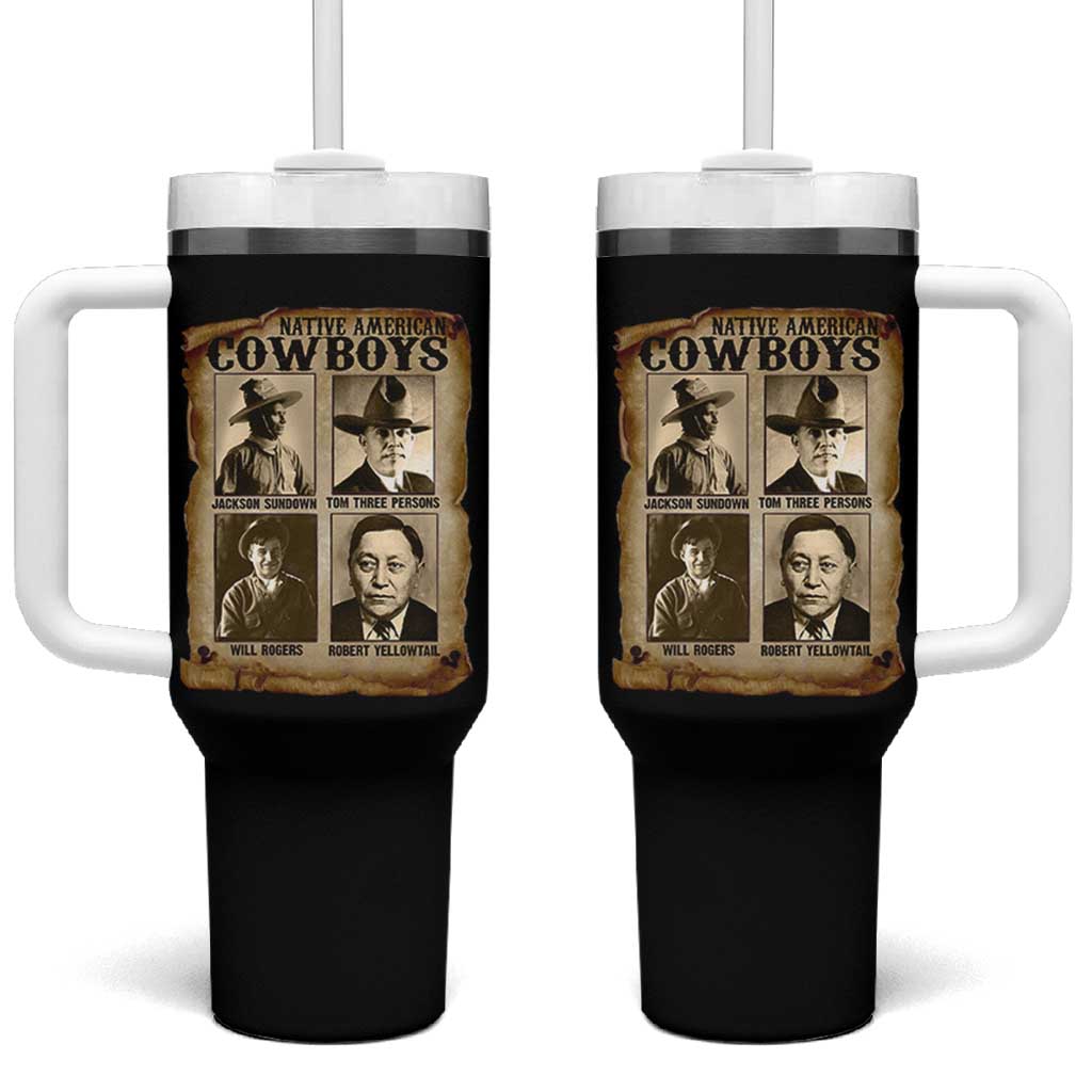 Native American Cowboy Legends Tumbler With Handle Vintage Western Rodeo - Wonder Print Shop