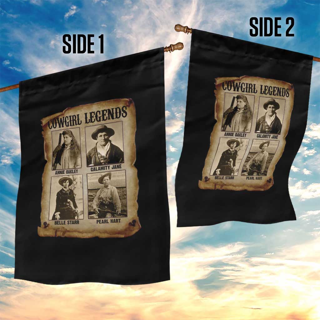 Cowgirl Legends Garden Flag Vintage Legendary American Old West - Wonder Print Shop