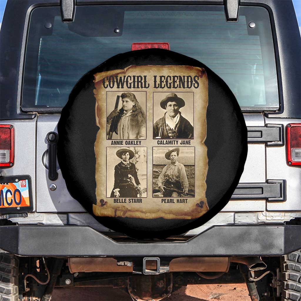 Cowgirl Legends Spare Tire Cover Vintage Legendary American Old West - Wonder Print Shop