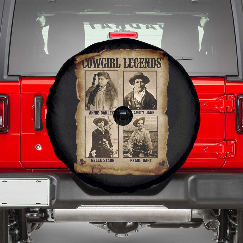 Cowgirl Legends Spare Tire Cover Vintage Legendary American Old West - Wonder Print Shop