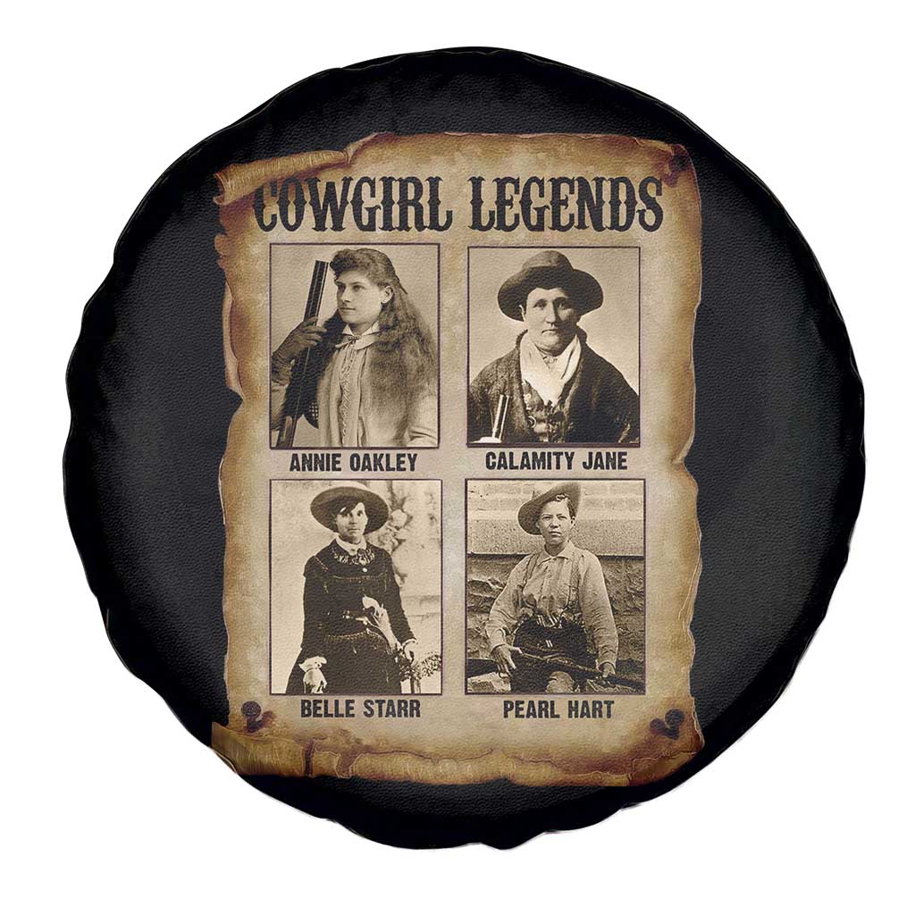 Cowgirl Legends Spare Tire Cover Vintage Legendary American Old West - Wonder Print Shop