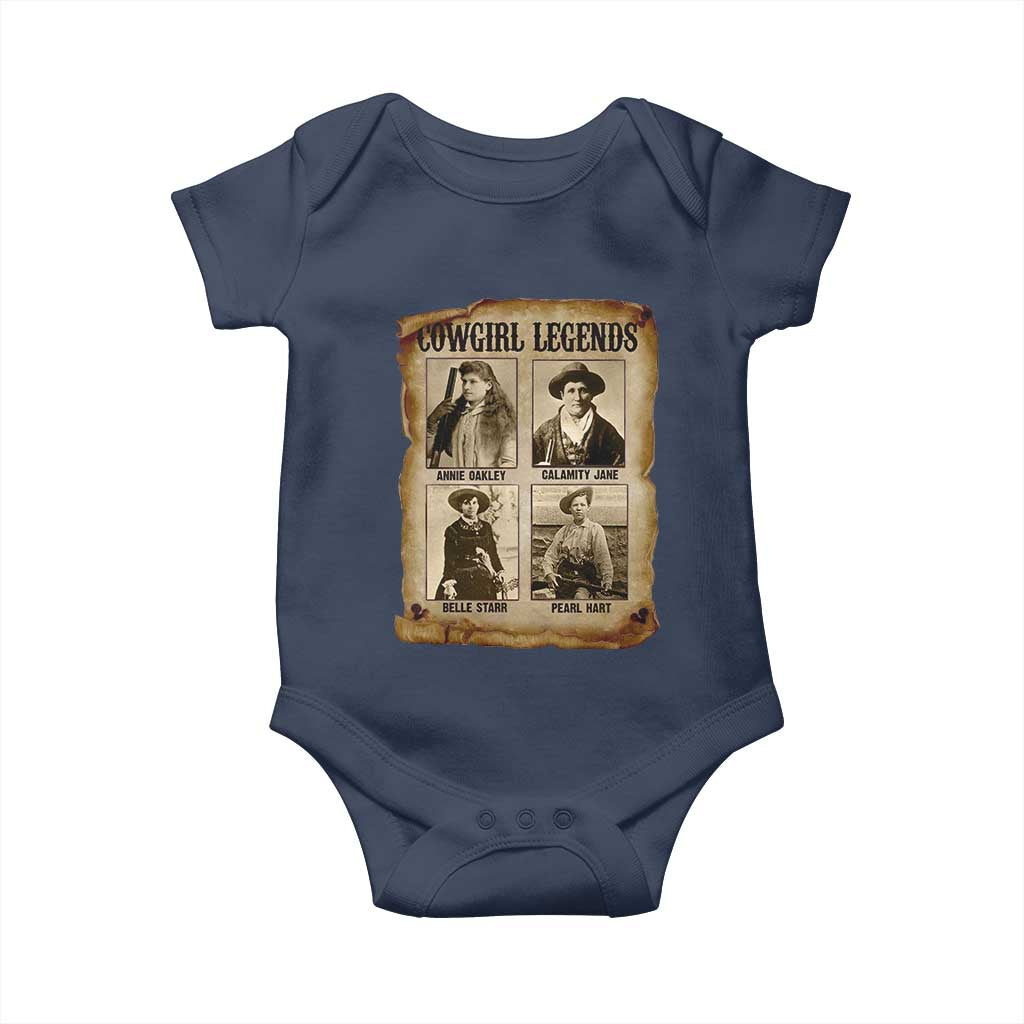 Cowgirl Legends Baby Onesie Vintage Legendary American Old West - Wonder Print Shop