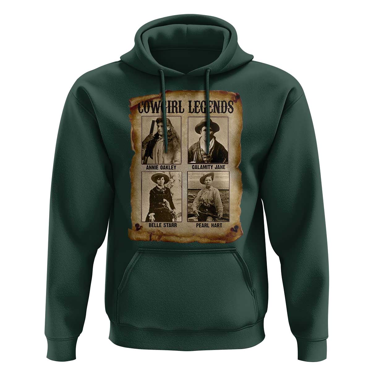 Cowgirl Legends Hoodie Vintage Legendary American Old West - Wonder Print Shop