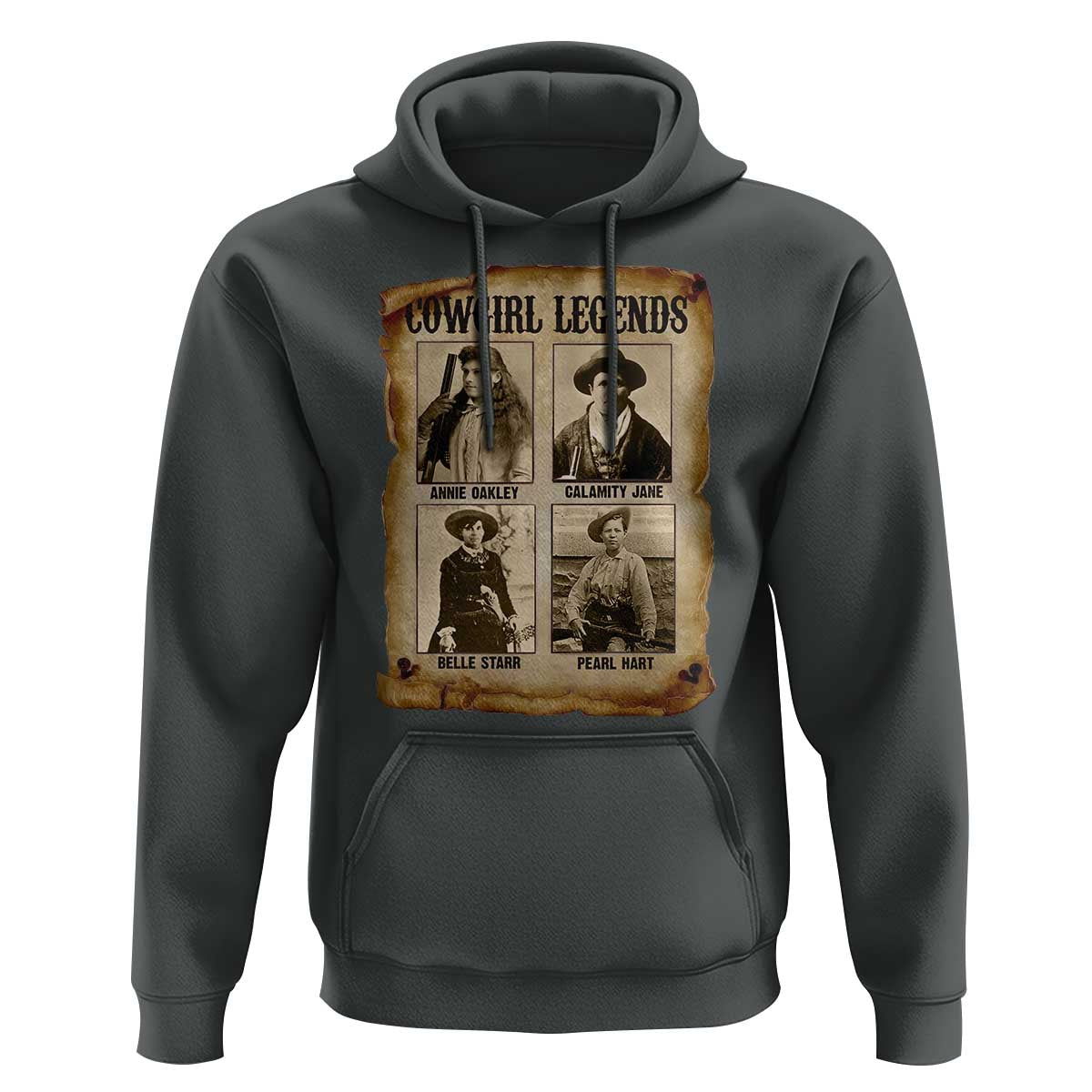Cowgirl Legends Hoodie Vintage Legendary American Old West - Wonder Print Shop