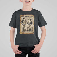 Cowgirl Legends T Shirt For Kid Vintage Legendary American Old West - Wonder Print Shop