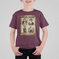 Cowgirl Legends T Shirt For Kid Vintage Legendary American Old West - Wonder Print Shop