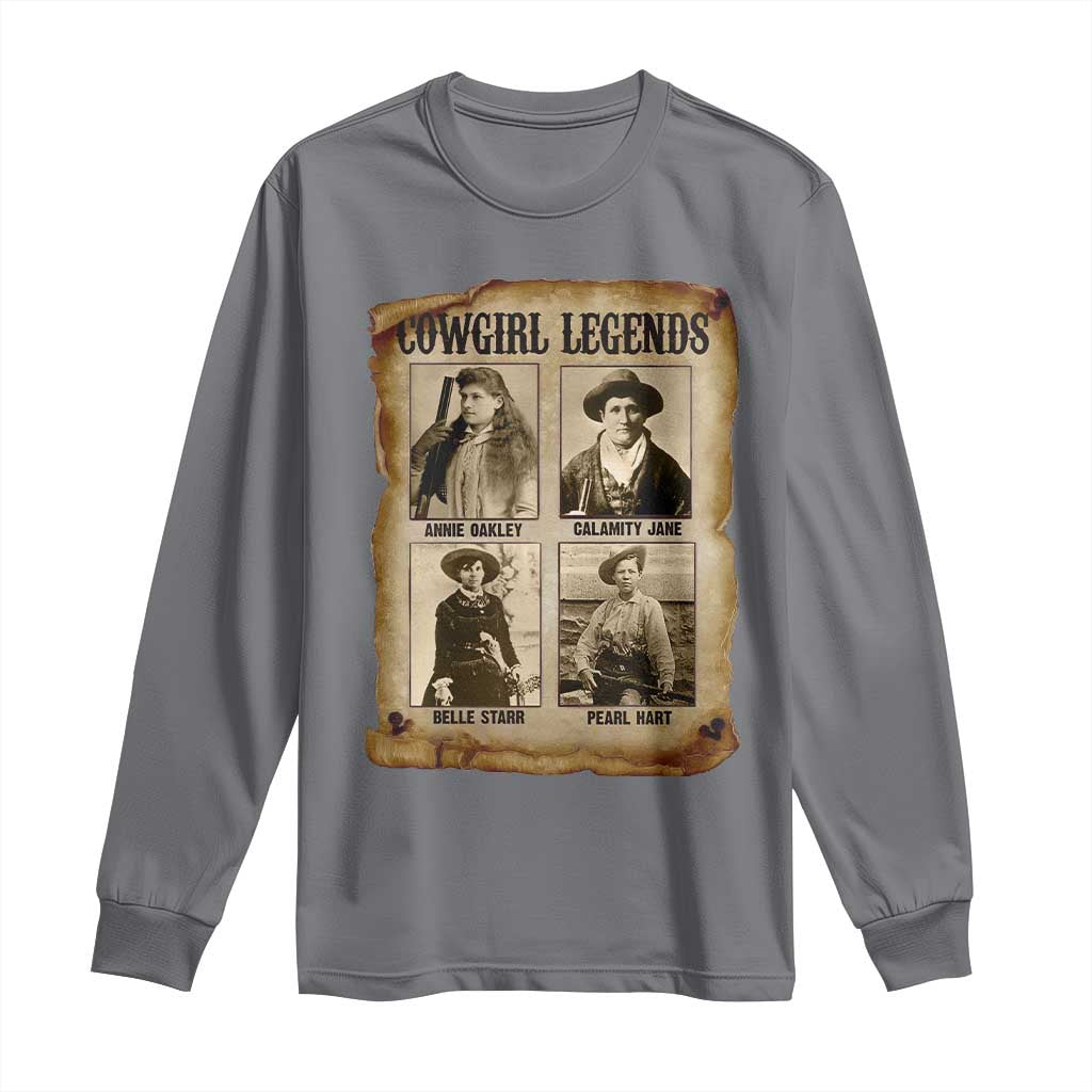 Cowgirl Legends Long Sleeve Shirt Vintage Legendary American Old West - Wonder Print Shop