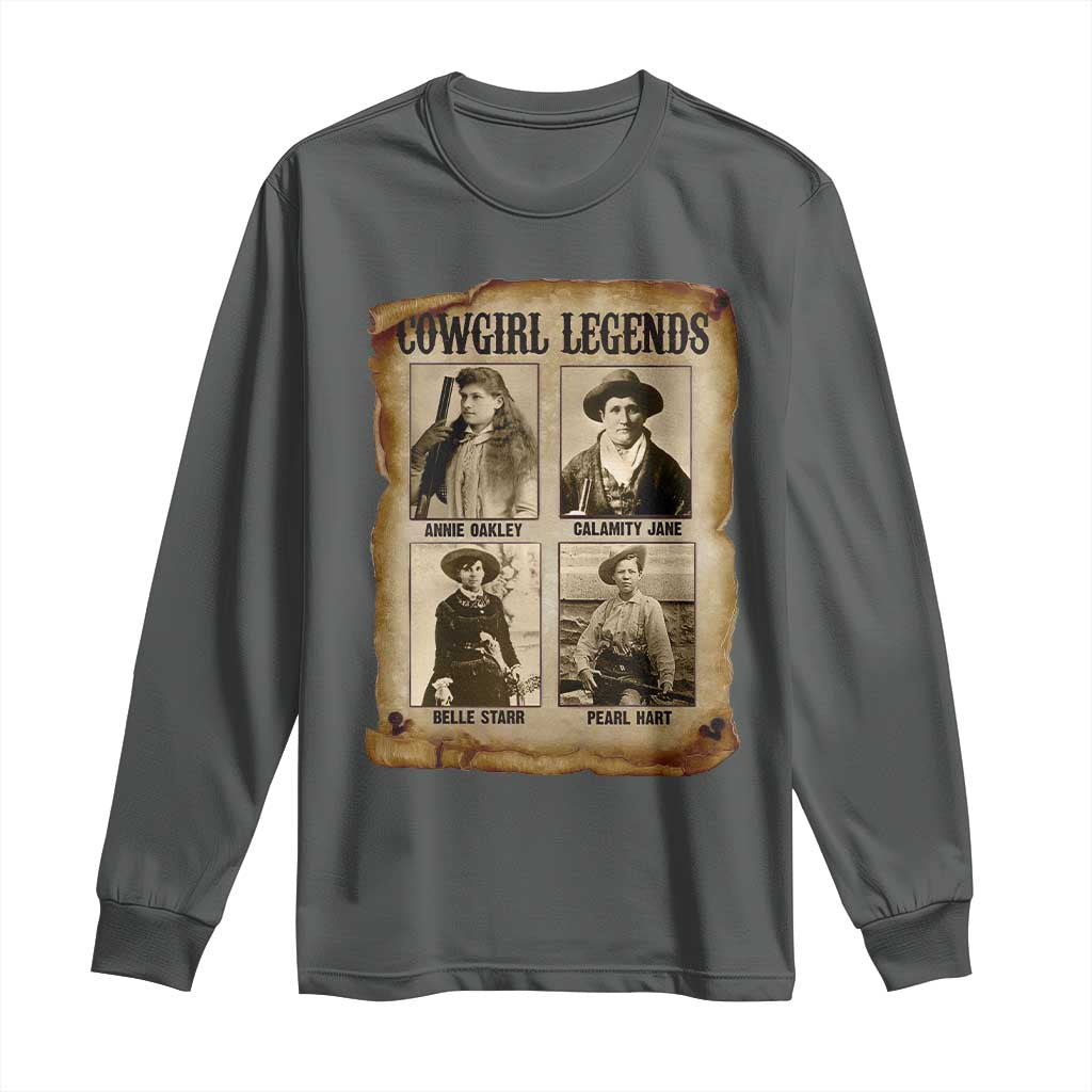 Cowgirl Legends Long Sleeve Shirt Vintage Legendary American Old West - Wonder Print Shop
