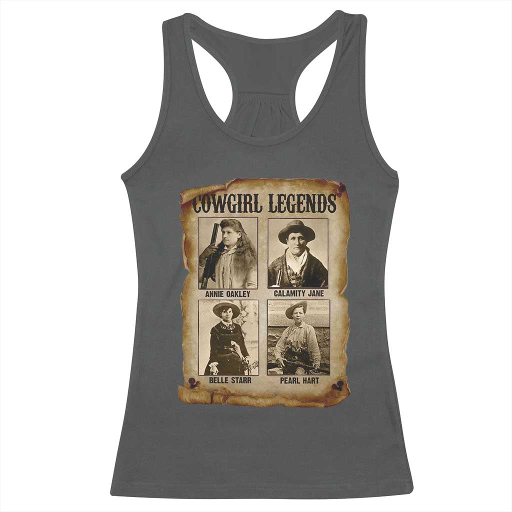 Cowgirl Legends Racerback Tank Top Vintage Legendary American Old West - Wonder Print Shop