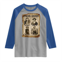 Cowgirl Legends Raglan Shirt Vintage Legendary American Old West - Wonder Print Shop