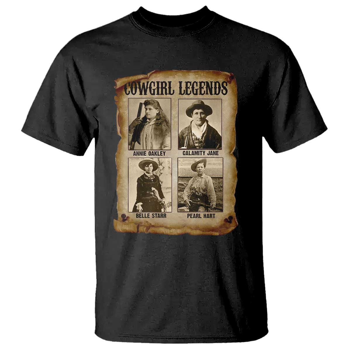 Cowgirl Legends T Shirt Vintage Legendary American Old West - Wonder Print Shop