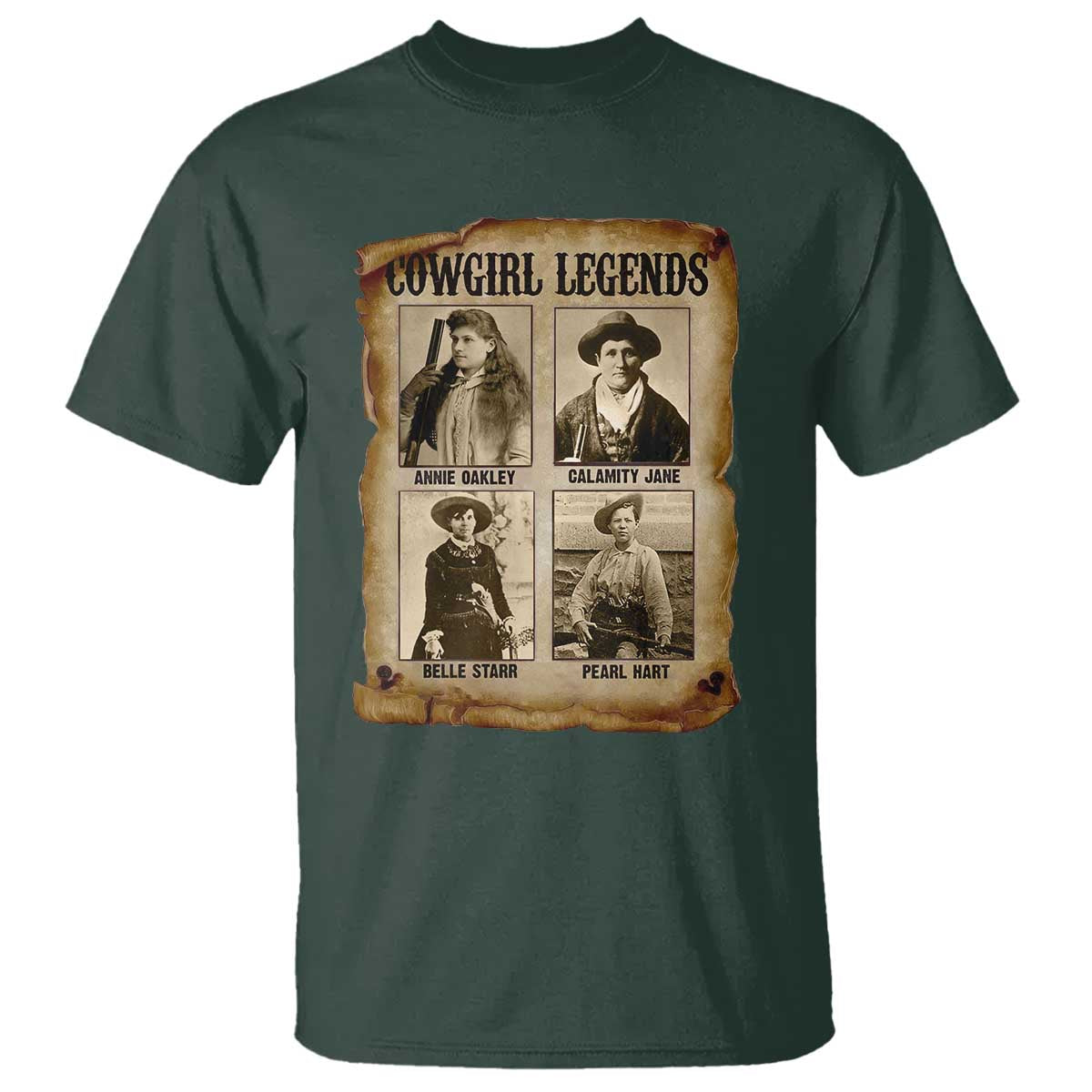 Cowgirl Legends T Shirt Vintage Legendary American Old West - Wonder Print Shop