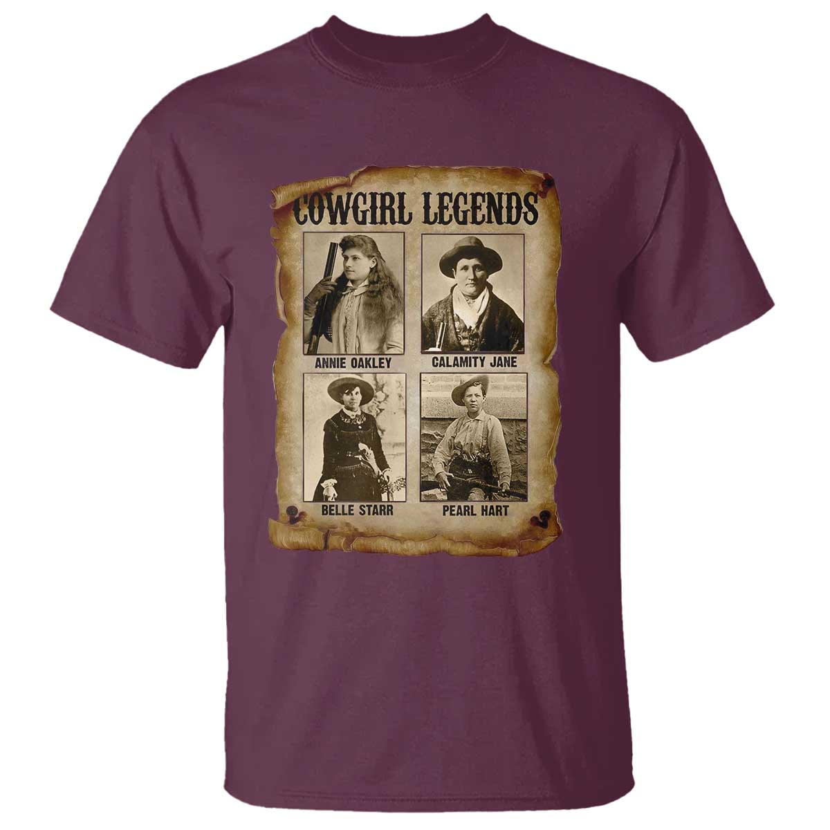 Cowgirl Legends T Shirt Vintage Legendary American Old West - Wonder Print Shop