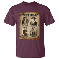 Cowgirl Legends T Shirt Vintage Legendary American Old West - Wonder Print Shop