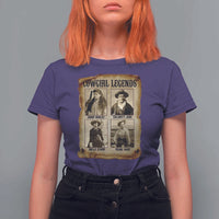 Cowgirl Legends T Shirt For Women Vintage Legendary American Old West - Wonder Print Shop