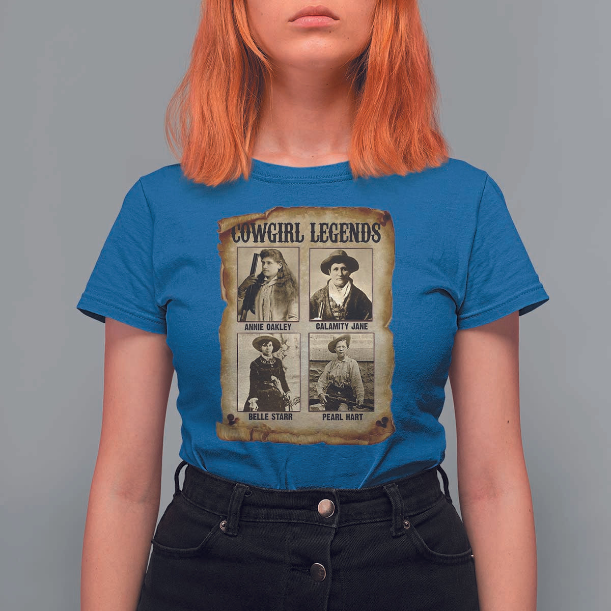 Cowgirl Legends T Shirt For Women Vintage Legendary American Old West - Wonder Print Shop