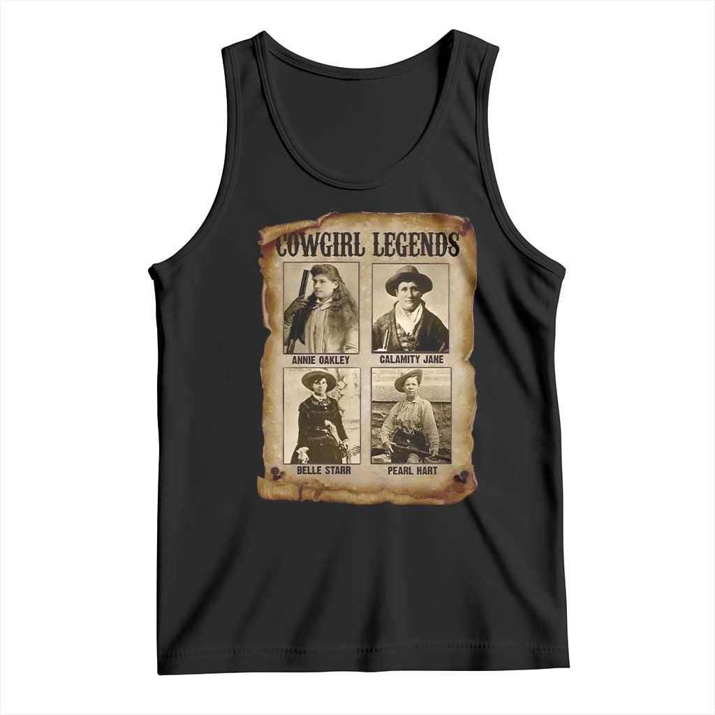 Cowgirl Legends Tank Top Vintage Legendary American Old West - Wonder Print Shop