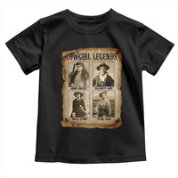 Cowgirl Legends Toddler T Shirt Vintage Legendary American Old West - Wonder Print Shop