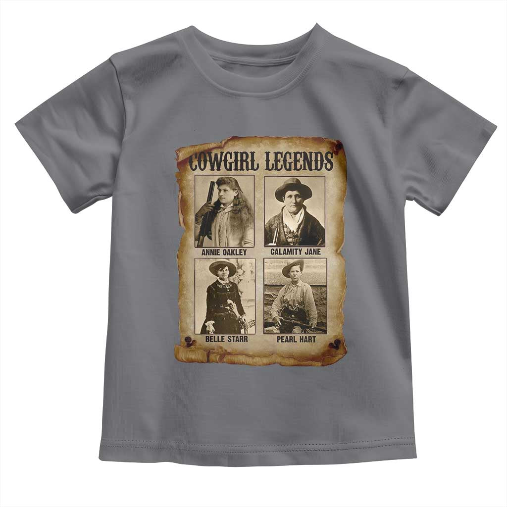 Cowgirl Legends Toddler T Shirt Vintage Legendary American Old West - Wonder Print Shop