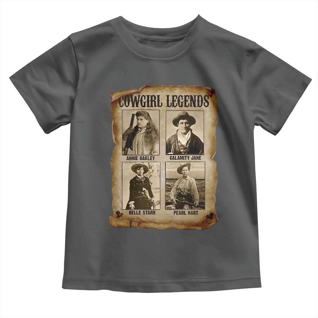 Cowgirl Legends Toddler T Shirt Vintage Legendary American Old West - Wonder Print Shop