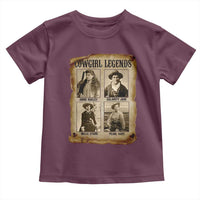 Cowgirl Legends Toddler T Shirt Vintage Legendary American Old West - Wonder Print Shop