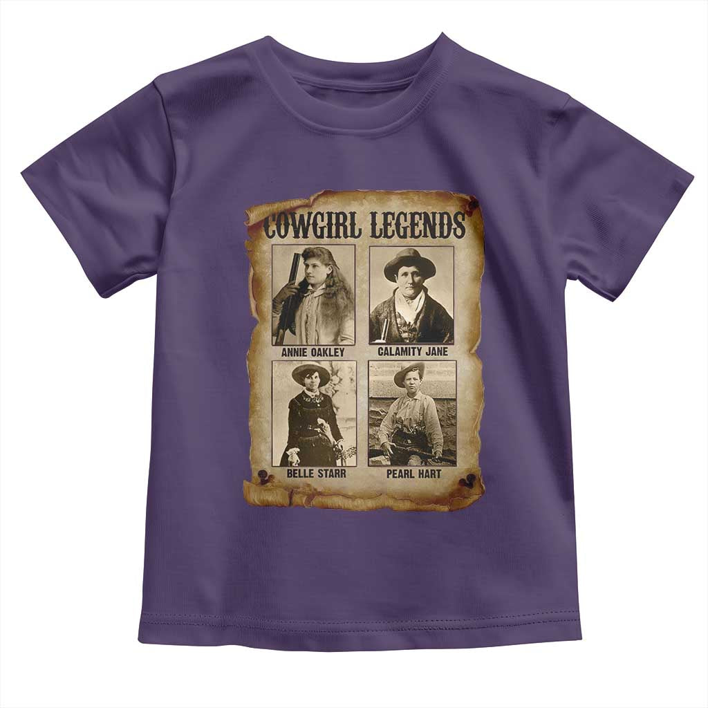 Cowgirl Legends Toddler T Shirt Vintage Legendary American Old West - Wonder Print Shop