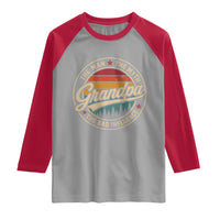 Grandpa The Man The Myth The Bad Influence Raglan Shirt Retro Forest Father's Day