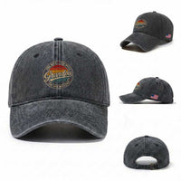 Grandpa The Man The Myth The Bad Influence Washed Cotton Baseball Cap Retro Forest Father's Day