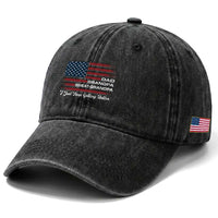 Dad Grandpa Great Grandpa I Just Keep Getting Better Washed Cotton Baseball Cap Vintage American Flag Father's Day