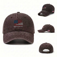 Dad Grandpa Great Grandpa I Just Keep Getting Better Washed Cotton Baseball Cap Vintage American Flag Father's Day