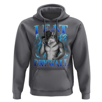 I Eat Drywall Funny Alpha Wolf Hoodie Stupid Brainrot Meme Edging Werewolf Boootleg Graphic