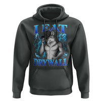 I Eat Drywall Funny Alpha Wolf Hoodie Stupid Brainrot Meme Edging Werewolf Boootleg Graphic