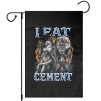 I Eat Cement Funny Alpha Wolf Meme Garden Flag Stupid Brainrot Meme Edging Werewolf Boootleg Graphic