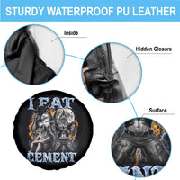 I Eat Cement Funny Alpha Wolf Meme Spare Tire Cover Stupid Brainrot Meme Edging Werewolf Boootleg Graphic