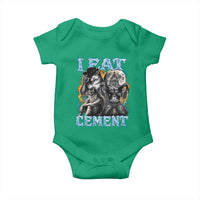 I Eat Cement Funny Alpha Wolf Meme Baby Onesie Stupid Brainrot Meme Edging Werewolf Boootleg Graphic