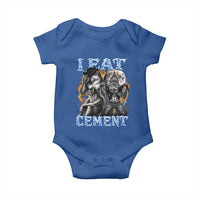 I Eat Cement Funny Alpha Wolf Meme Baby Onesie Stupid Brainrot Meme Edging Werewolf Boootleg Graphic