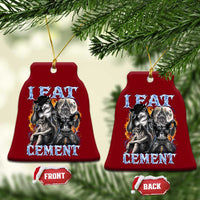 I Eat Cement Funny Alpha Wolf Meme Ceramic Ornament Stupid Brainrot Meme Edging Werewolf Boootleg Graphic