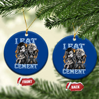 I Eat Cement Funny Alpha Wolf Meme Ceramic Ornament Stupid Brainrot Meme Edging Werewolf Boootleg Graphic