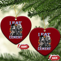 I Eat Cement Funny Alpha Wolf Meme Ceramic Ornament Stupid Brainrot Meme Edging Werewolf Boootleg Graphic