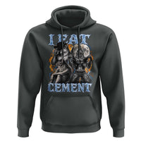 I Eat Cement Funny Alpha Wolf Meme Hoodie Stupid Brainrot Meme Edging Werewolf Boootleg Graphic