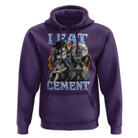 I Eat Cement Funny Alpha Wolf Meme Hoodie Stupid Brainrot Meme Edging Werewolf Boootleg Graphic