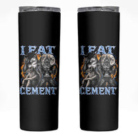 I Eat Cement Funny Alpha Wolf Meme Skinny Tumbler Stupid Brainrot Meme Edging Werewolf Boootleg Graphic