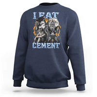 I Eat Cement Funny Alpha Wolf Meme Sweatshirt Stupid Brainrot Meme Edging Werewolf Boootleg Graphic