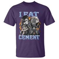 I Eat Cement Funny Alpha Wolf Meme T Shirt Stupid Brainrot Meme Edging Werewolf Boootleg Graphic